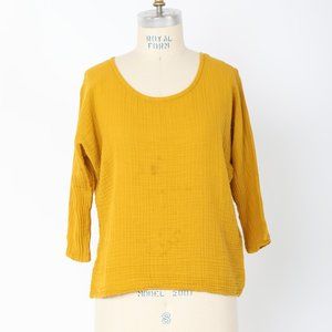 Third Wave Top in Mustard